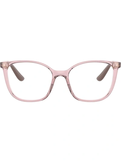 Vogue Eyewear Oversized Frame Glasses In Transparent Beige