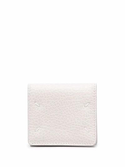 Maison Margiela Four-stitch Leather Wallet In Nude