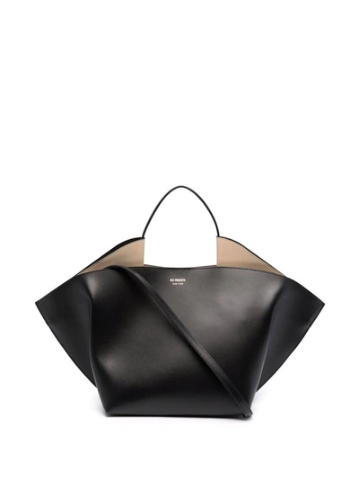 Ree Projects Leather Tote Bag In Black