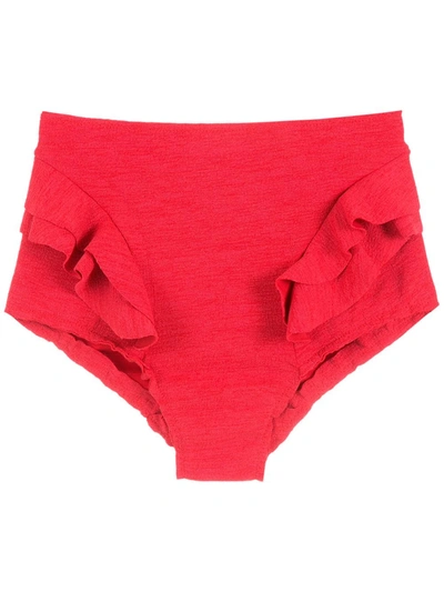 Clube Bossa Hopi High Rise Bikini Bottoms In Rot