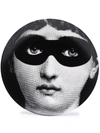 Fornasetti Graphic-print Porcelain Wall Plate In Schwarz