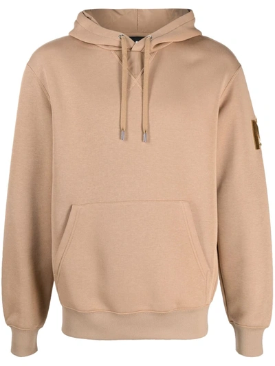 Mackage Logo Patch-embellished Hoodie In Brown