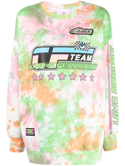 Chiara Ferragni Cf Racing Tie-dye Sweatshirt In Multicolor