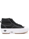 Adidas Originals Nizza Trek Sneakers In Canvas In Black