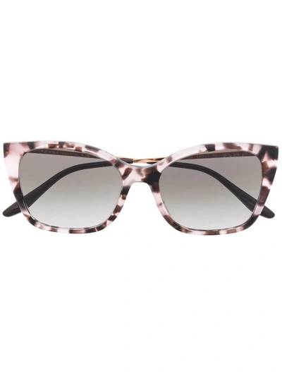 Prada Tortoiseshell Oversized-frame Sunglasses In Rosa