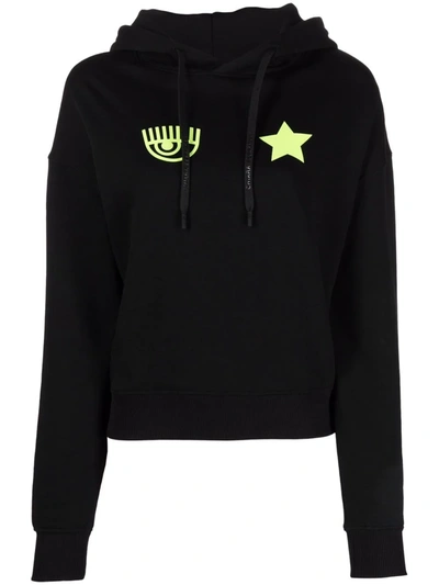 Chiara Ferragni Star-print Sweatshirt In Black