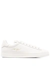 Emporio Armani Logo Printed Lace-up Sneakers In Weiss