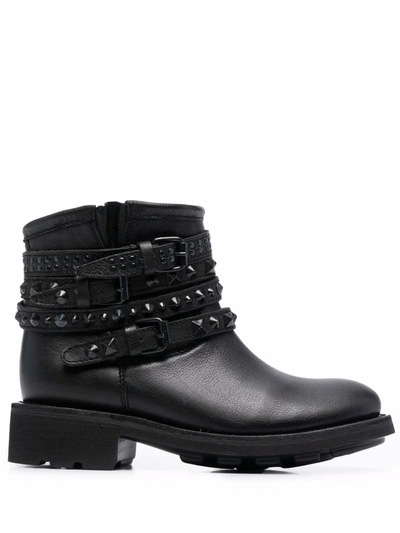 Ash Tatum Studded Ankle Boots In Schwarz