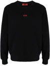 424 Logo-embroidered Cotton Sweatshirt In Black