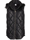 LIU •JO QUILTED ZIP-UP HOODED GILET