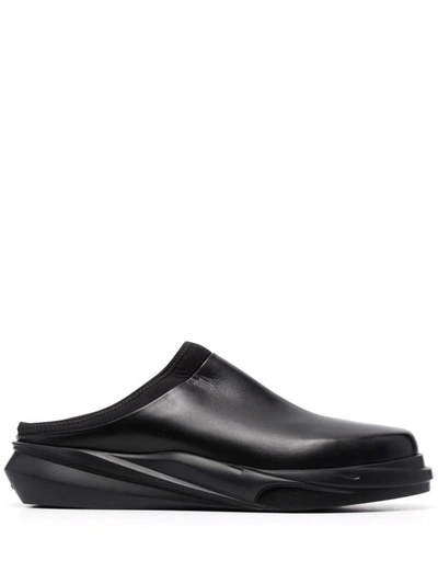 Alyx Black Leather Mono Mules In Nero