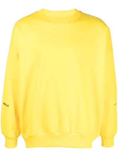 Styland Crew-neck Organic Cotton Sweatshirt In Gelb