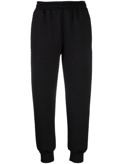 Styland Quilted Cropped Track Pants In Schwarz