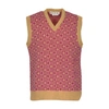 Marni V-neck Geometric-jacquard Wool Sleeveless Sweater In Vanilla