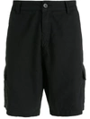 Osklen Linen Cargo Shorts In Schwarz