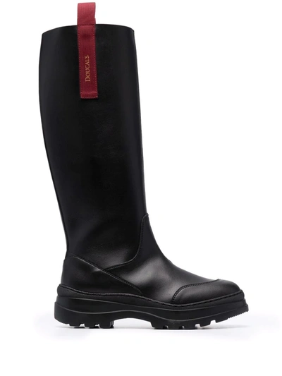 Doucal's Knee-high Recycled Leather Boots In Nero