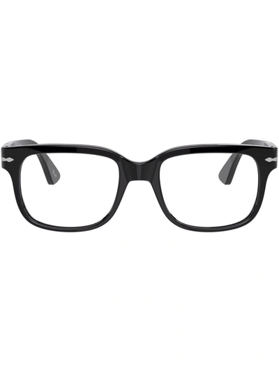 Persol Square Frame Glasses In Schwarz