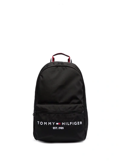 Tommy Hilfiger Logo-print Zip-up Backpack In Blau