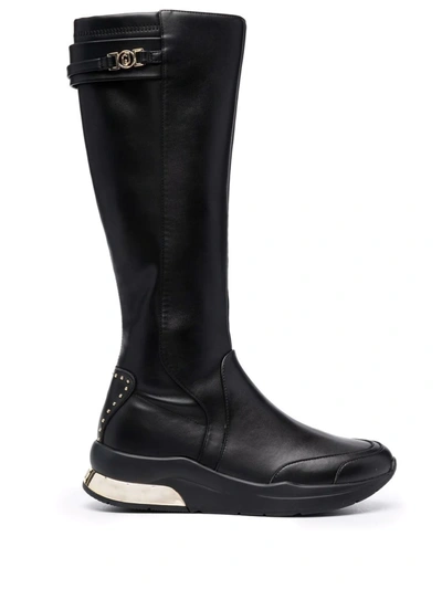 Liu •jo Sneaker Sole Knee-length Boots In Schwarz