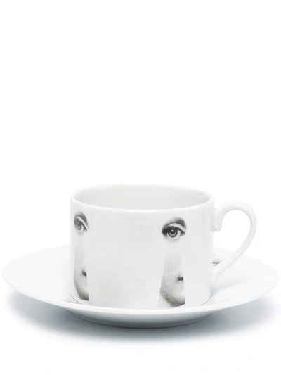 Fornasetti Tea Cup Tema E Variazioni 2005 Serratura In White/black