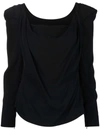 VIVIENNE WESTWOOD ELIZABETH DRAPED FRONT JERSEY TOP