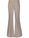 STELLA MCCARTNEY HOUNDSTOOTH-PATTERN FLARED TROUSERS