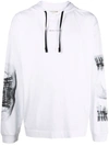 Alyx Graphic-print Pullover Hoodie In Weiss