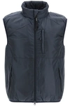 Aspesi Jil Padded Reflective Taffeta Gilet In Blue
