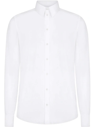 Dolce & Gabbana Button-fastening Long-sleeve Shirt In Weiss