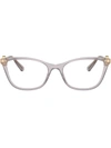 VERSACE TRANSPARENT CAT-EYE GLASSES