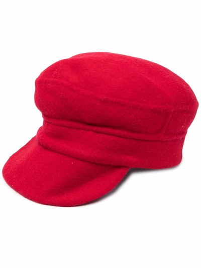 P.a.r.o.s.h. Parosh Wool Baker-boy Cap In Red