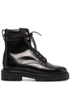 Isabel Marant Campa Leather Ankle Boots In 01bk Black