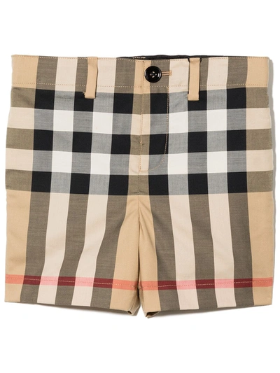 Burberry Babies' Vintage-check Pattern Shorts In Brown