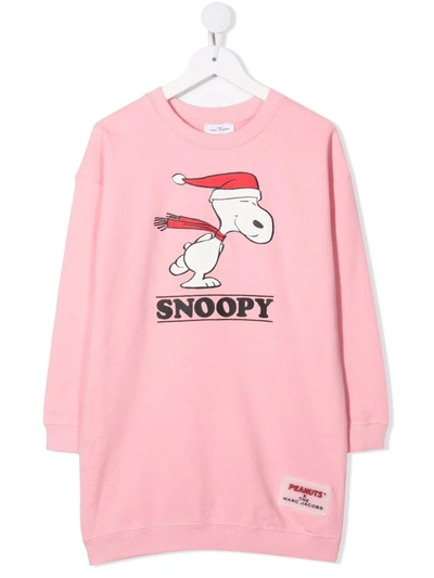 The Marc Jacobs Teen Peanuts-print Jumper Dress In Pink