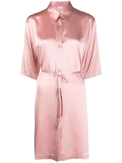 La Perla Tie Waist Satin Nightdress In Pink