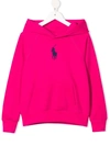 Polo Ralph Lauren Polo Pony-motif Cotton Hoodie In Pink