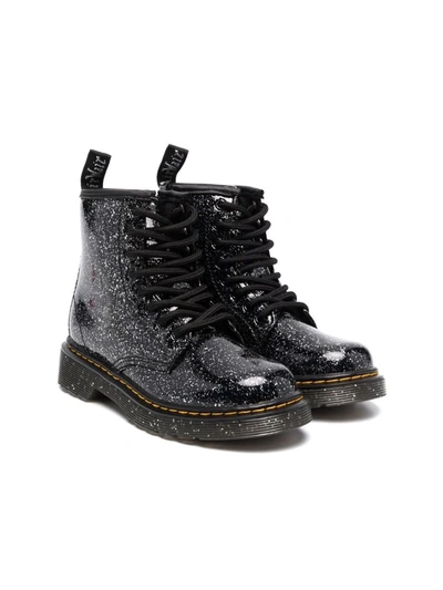 Dr. Martens Kids' 1460 Glitter Boots In Silver