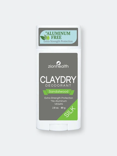 Zion Health Clay Dry Silk – Sandalwood Vegan Deodorant Unisex 2.8 Oz.