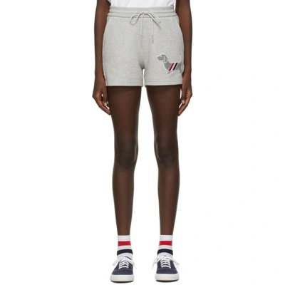 Thom Browne Grey Jersey Hector Icon Shorts In Gray