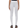 Marine Serre Fuseaux Crescent Moon Print Leggings In White