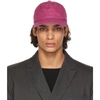Jacquemus Logo-embroidered Cap In Dark Pink