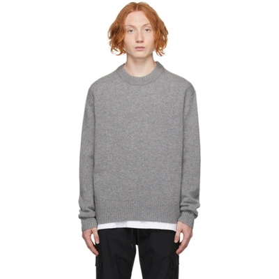 Frame Grey Cashmere 'the Crewneck' Sweater In Gray