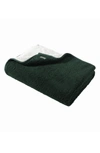 Eddie Bauer Bi-color Premium Plush Fleece Throw Blanket In Evergreen