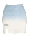 GCDS WHITE AND BLUE GRADIENT MINI SKIRT WITH LOGO,CC94W031112 63