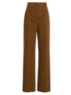 Alberta Ferretti Straight Trousers In Brown