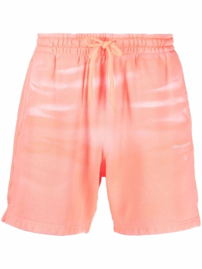 Alexander Wang Sweat Shorts Garment Dyed Orange In Pastel Pink