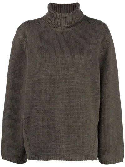 Totême Chunky-knit Roll Neck Jumper In Grün