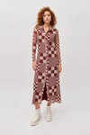 URBAN OUTFITTERS UO KATHERINE MESH MIDI SHIRT DRESS,64438906