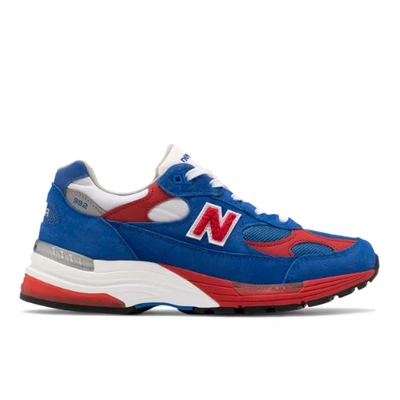 New Balance Unisex 992 Lace-up Sneakers In Blue/red