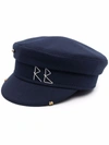 RUSLAN BAGINSKIY LOGO-EMBROIDERED BAKER-BOY CAP,17013864